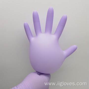 Purple Nitrile Gloves Flexible Waterproof Disposable Gloves